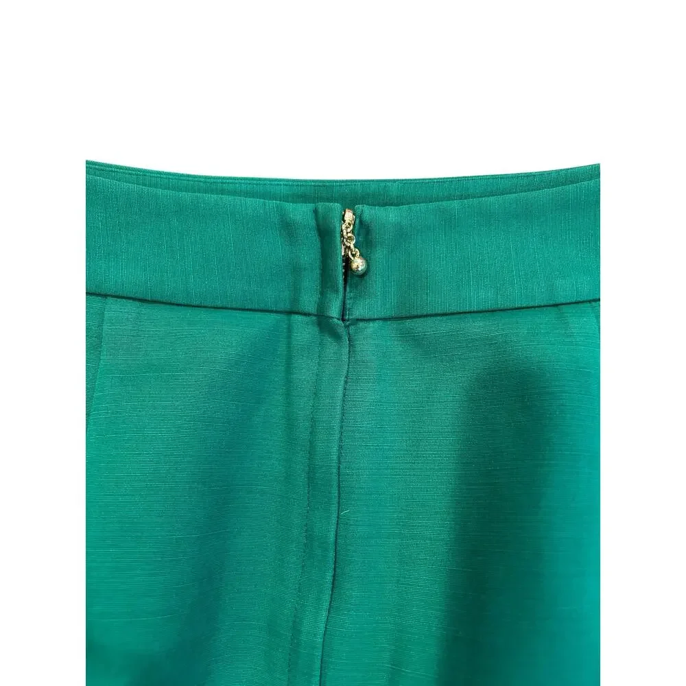 KATE SPADE Womens's Mini Skirt Size 2 Green Bossgirl Corpcore Career Office